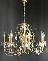 Люстра потолочная шестирожковая Барокко (Свеча на ветру) Е14 Золото картинка 